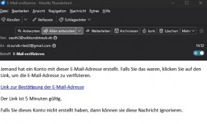 E-Mail verifizieren